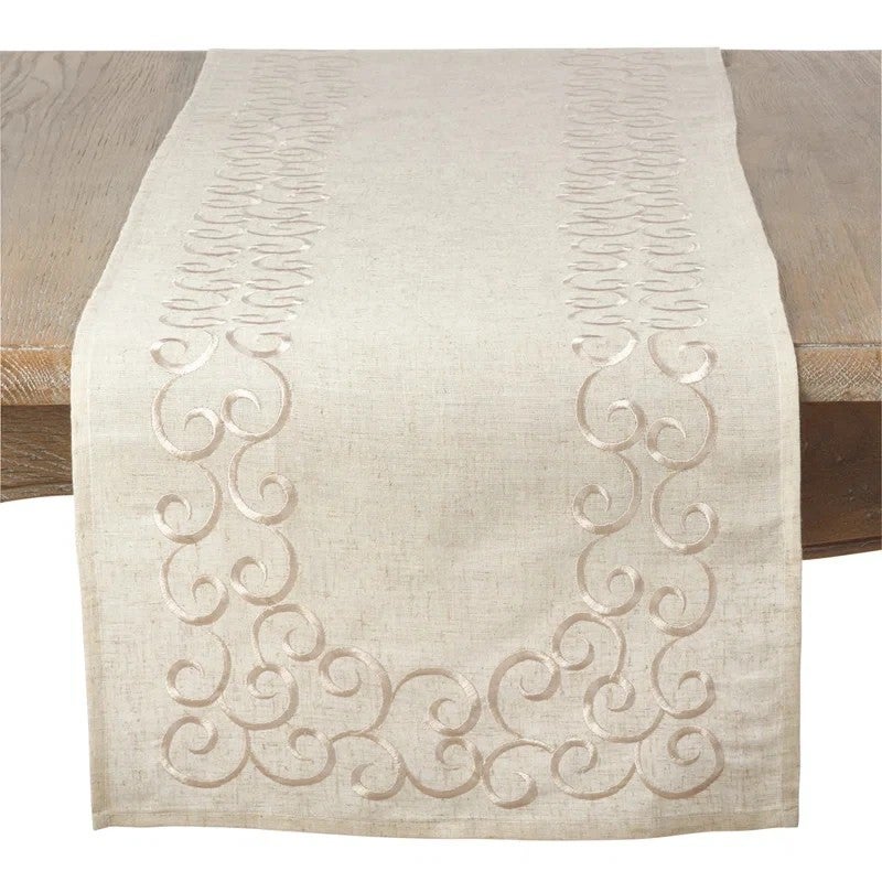 Bluejw Good Quality Rectangle Table Runner Elegant Linen Table Runner with Embroidery Table Runner for Dining Table - Image 4